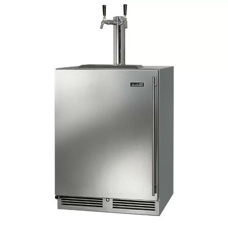 C-Series 5.2 Cubic Feet Stainless Steel Outdoor Single Tap Freestanding Kegerator with Door Lock and Adjustable Temperature