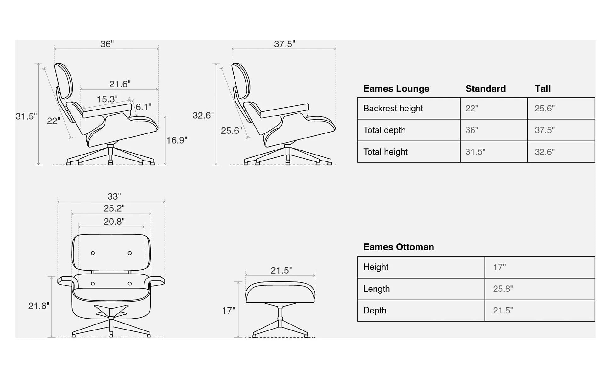 Chaise Lounge Chair, Mid Century Modern Accent Chair and Ottoman for Living Room, Office