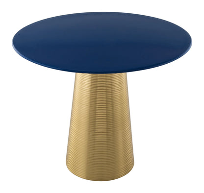 Reo Dark Blue & Gold Sculptural Side Table