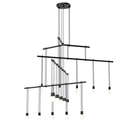 Suspenders® 15 - Light Stain Black LED Cluster Pendant