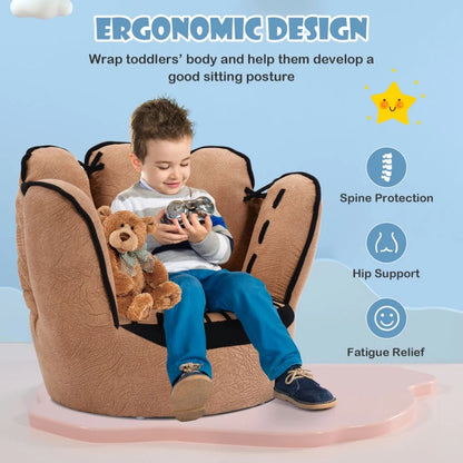 Childrens Sofa,Children Sofa Lazy Sofa,Household Five Fingers Baseball Glove Shaped Kids Leisure Upholstered Sofa