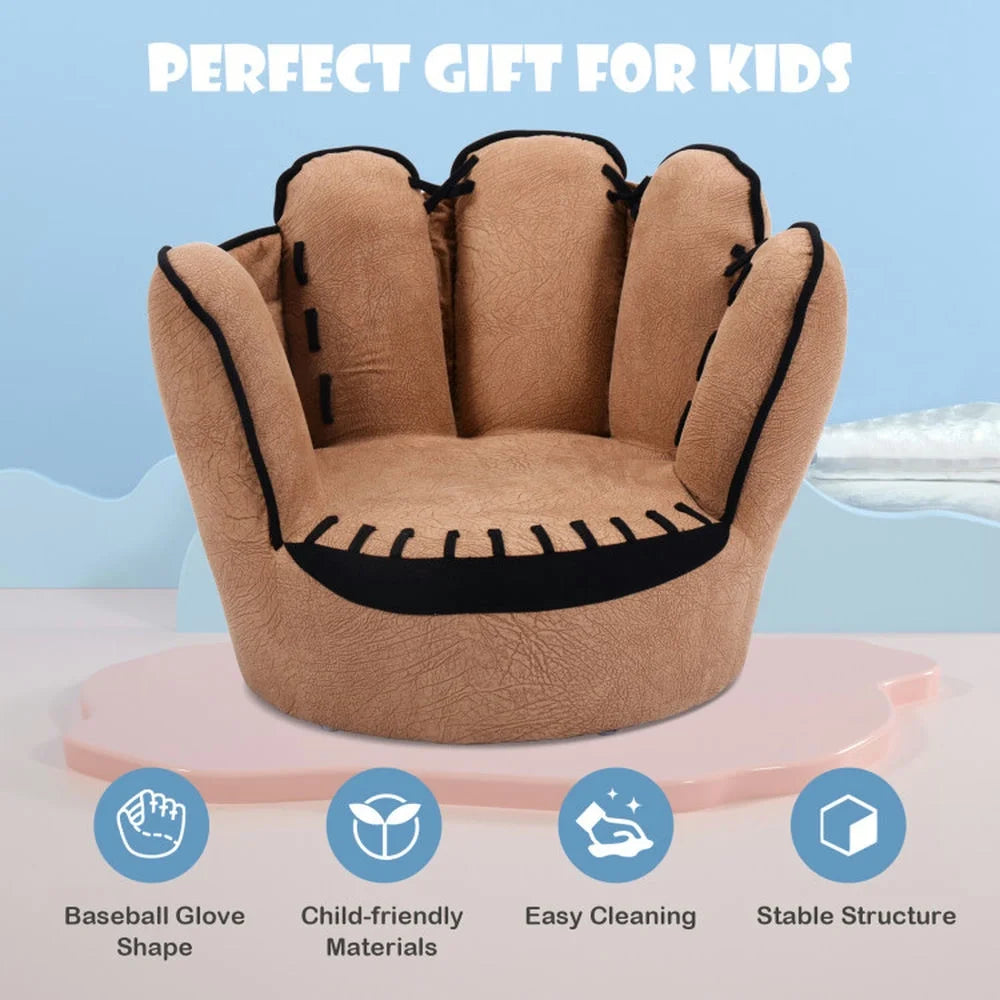 Childrens Sofa,Children Sofa Lazy Sofa,Household Five Fingers Baseball Glove Shaped Kids Leisure Upholstered Sofa