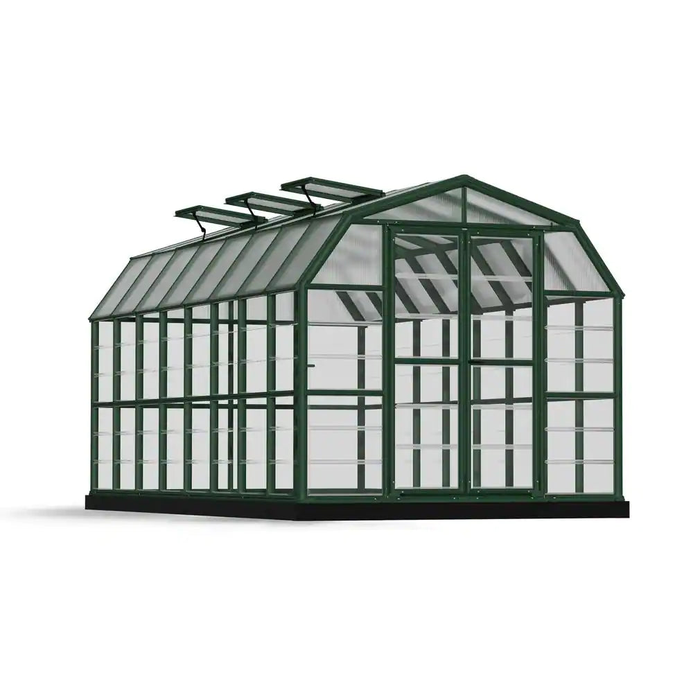 Grand Gardener 8 Ft. X 16 Ft. Green/Clear DIY Greenhouse Kit