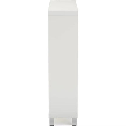 Simms Shoe Storage Cabinet, White