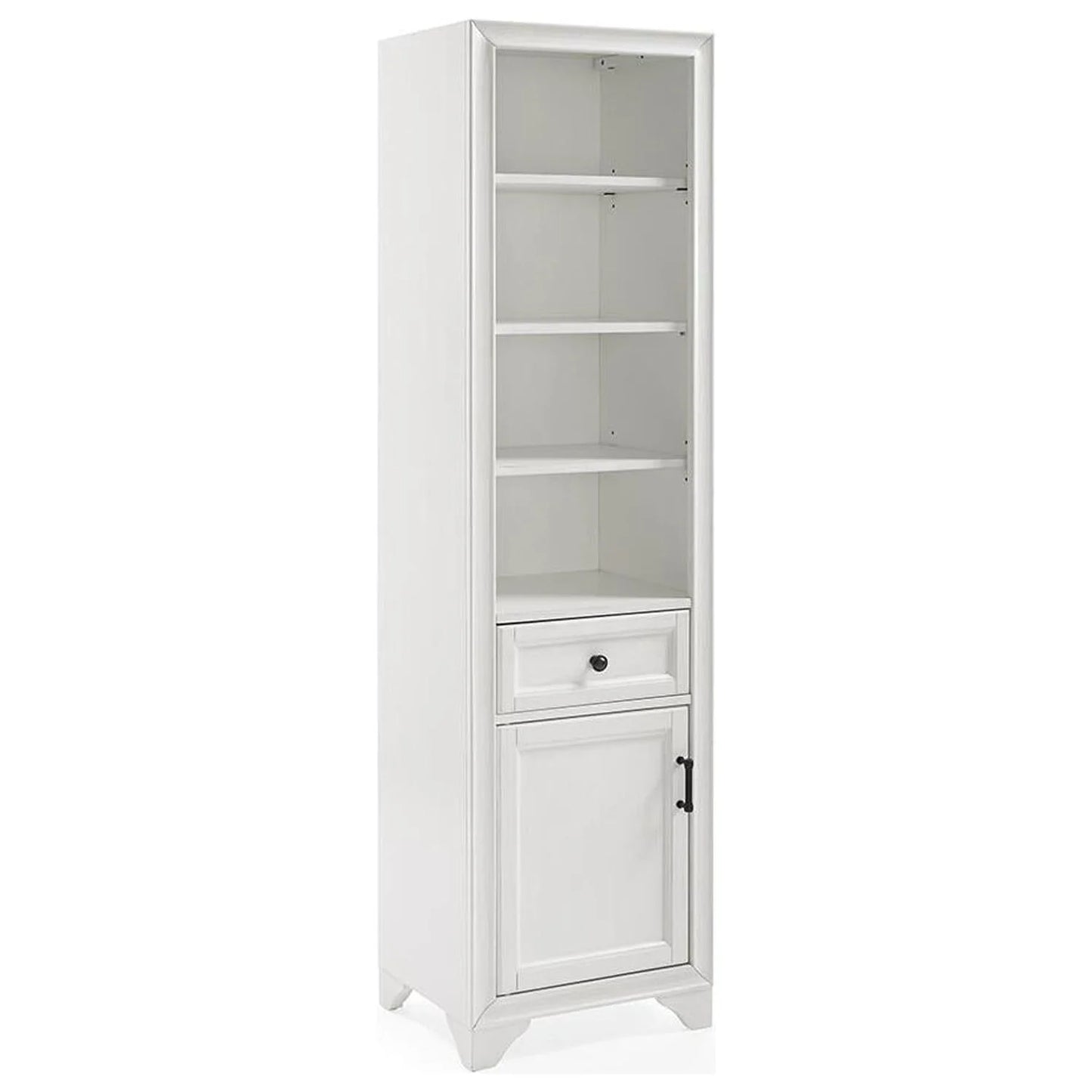 Tara Wood Classic Linen Cabinet in Vintage White/Black