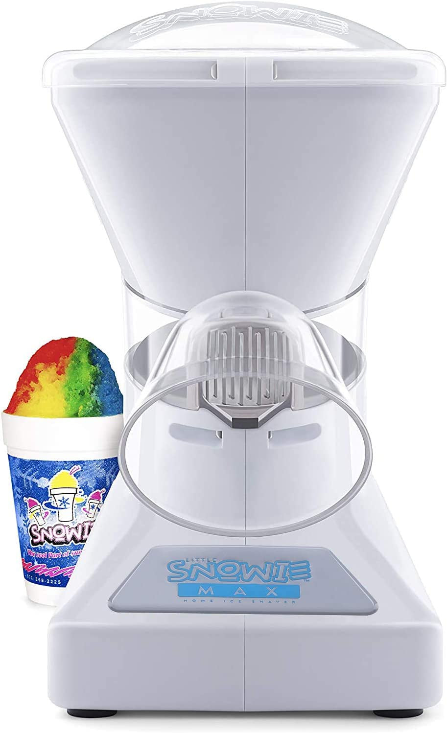 - Little  Max Snow Cone Machine - Premium Shaved Ice Maker, with Powder Sticks Syrup Mix, 6-Stick Kit, White