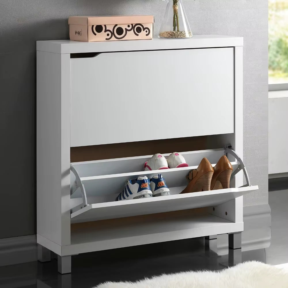 Simms Shoe Storage Cabinet, White