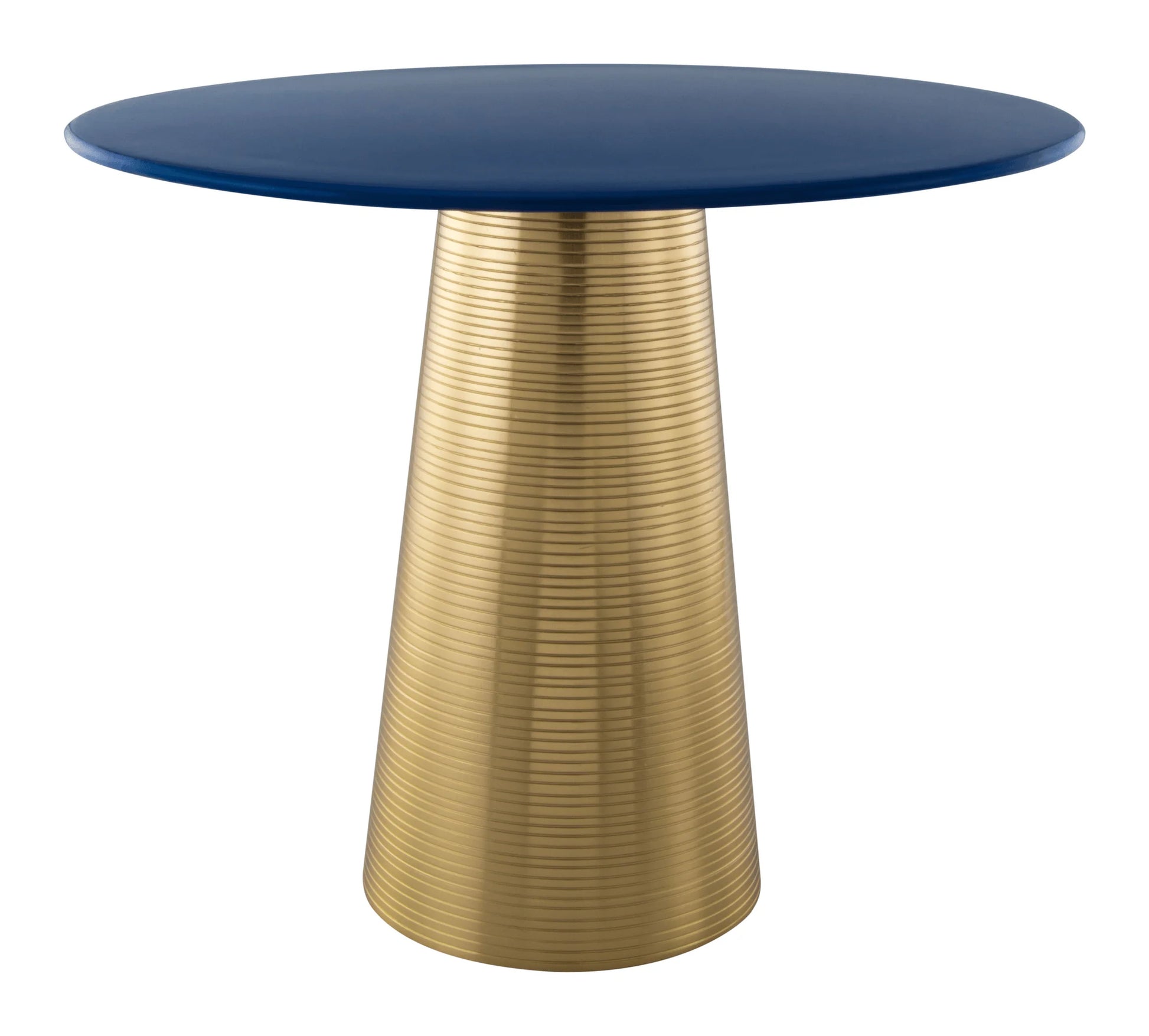 Reo Dark Blue & Gold Sculptural Side Table