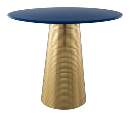 Reo Dark Blue & Gold Sculptural Side Table